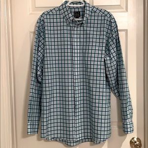 Green and Blue Plaid JoS. A. Bank Button Down